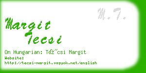 margit tecsi business card